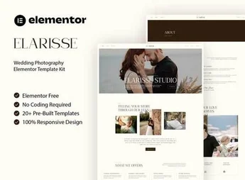 Elarisse – Wedding Photography Elementor Template Kit