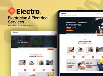 Electro – Electrician & Electrical Services Elementor Template Kit