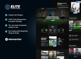 Elite – Football Academy Elementor Template Kit