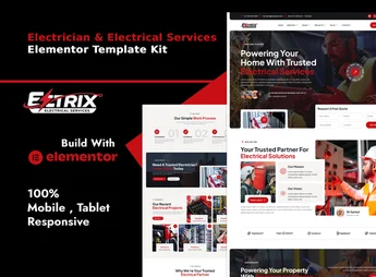 Eltrix – Electrician & Electrical Services Elementor Template Kit
