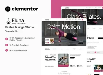 Eluna – Pilates & Yoga Studio Elementor Template Kit