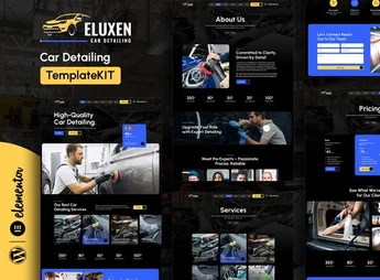 Eluxen – Car Detailing Services Elementor Template Kit