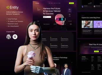 Entity – Artificial Intelligence Services Elementor Template Kit