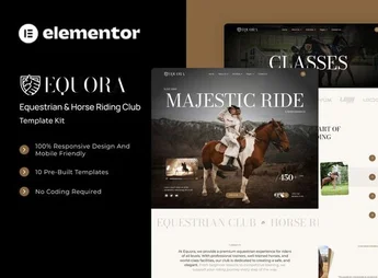Equora – Equestrian & Horse Riding Club Elementor Template Kit