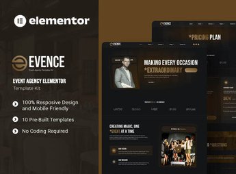 Evence – Event Agency Elementor Template Kit