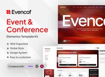 Evencof – Event & Conference Elementor Template Kit