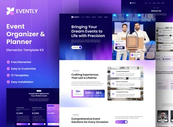 Evently – Event Organizer & Planner Elementor Template Kit