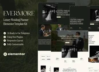 Evermore — Luxury Wedding Planner Elementor Template Kit