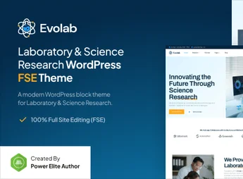 Evolab – Laboratory & Science Research Gutenverse FSE WordPress Block Theme