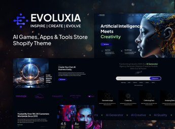 Evoluxia – AI Games, Apps & Tools Store Shopify Theme