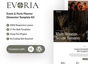 Evoria – Event & Party Planner Template Kit