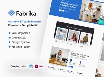 Fabrika – Garment & Textile Industry Elementor Template Kit