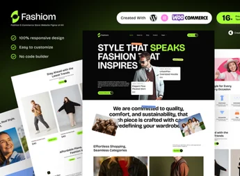 Fashiom – Fashion E-Commerce Store Elementor Template Kit