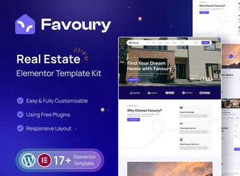 Favoury – Property Agency Elementor Template Kit