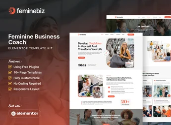 Feminebiz – Feminine Business Coach Elementor Template Kit