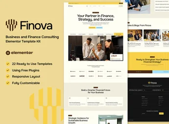 Finova – Business and Finance Consulting Elementor Template Kit