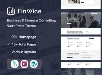 FinWice – Business & Finance Consulting WordPress Theme