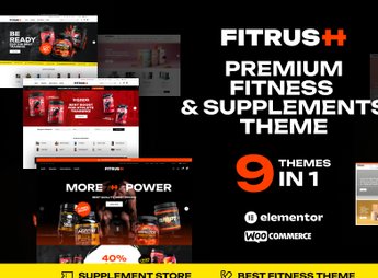 Fitrush – Fitness and Health Supplements WordPress Theme