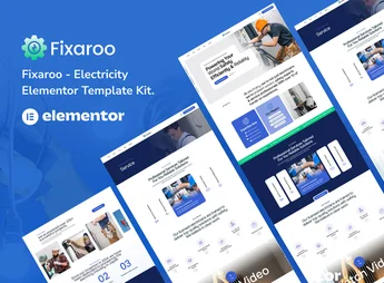 Fixaroo – Electricity Services Elementor Template Kit