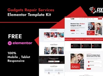 Fixio – Gadgets & Electronics Repair Services Elementor Template Kit