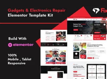 Fixly – Electronics & Gadgets Repair Services Elementor Template Kit