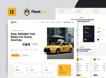 FleetGo – Taxi Fleet Services Elementor Pro Template Kit