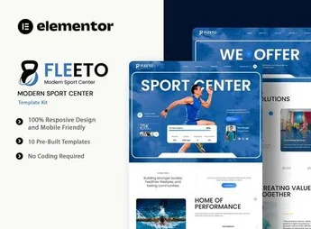 Fleeto – Modern Sport Center Elementor Template Kit