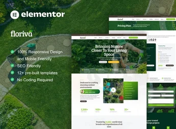 Floriva – Landscape & Gardening Elementor Pro Template Kit