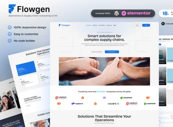 Flowgen – Operations & Supply Chain Consulting Elementor Template Kit