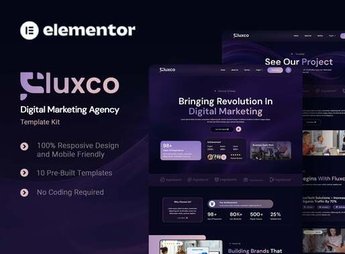Fluxco – Digital Marketing Agency Elementor Template Kit