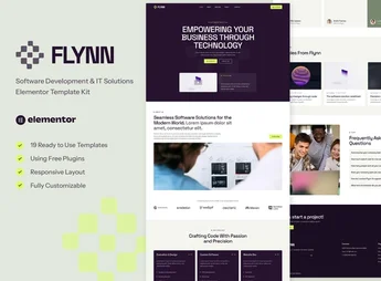 Flynn – Software Development & IT Solutions Elementor Template Kit