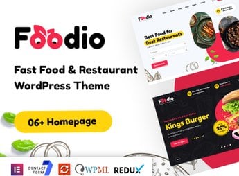 Foodio – Fast Food Restaurant WordPress Theme