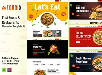 Foodix – Fast Foods & Restaurants Elementor Template Kit