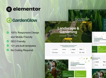 GardenGlow – Gardening & Landscape Elementor Pro Template Kit