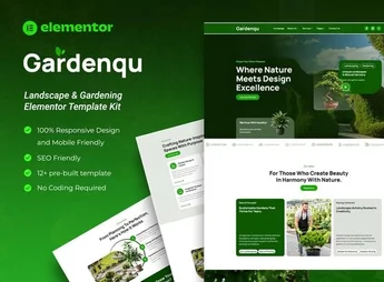 Gardenqu – Landscape & Gardening Elementor Template Kit