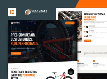 Gearcraft – Bicycle Repair & Customization Elementor Template Kit