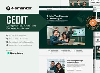 Gedit – Management Consulting Firms Elementor Template Kit