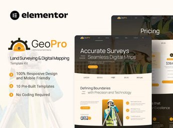 Geopro – Land Surveying & Digital Mapping Elementor Template Kit