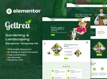 Gettrea – Gardening & Landscaping Elementor Template Kit