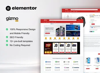 GizmoStore – WooCommerce Electronic Store Elementor Template Kit