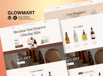 Glowmart – Beauty Cosmestics & Skincare Ecommerce Elementor Template Kit