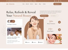 Glowria – Beauty Salon & Spa Elementor Template Kit