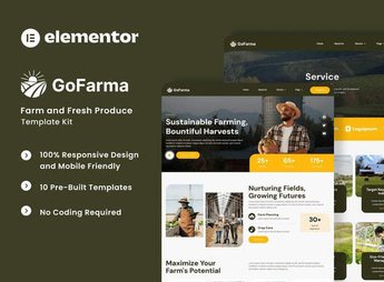 Gofarma – Farm & Fresh Produce Elementor Template Kit