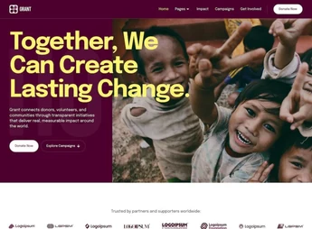 Grant – Non-Profit & Charity Elementor Template Kit