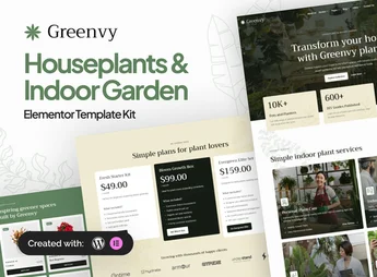 Greenvy – Houseplants & Indoor Garden Elementor Template Kit