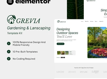 Grevia – Gardening & Landscaping Elementor Template Kit