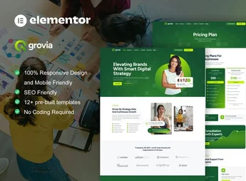 Grovia – Digital Marketing Agency Elementor Pro Template Kit