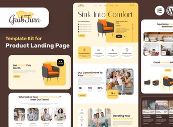 GrubFurn – Single Product Elementor Pro Template Kit