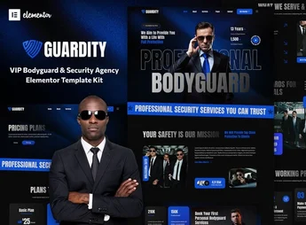 Guardity – VIP Bodyguard & Security Agency Elementor Template Kit