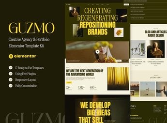 Guzmo – Creative Agency & Portfolio Elementor Template Kit